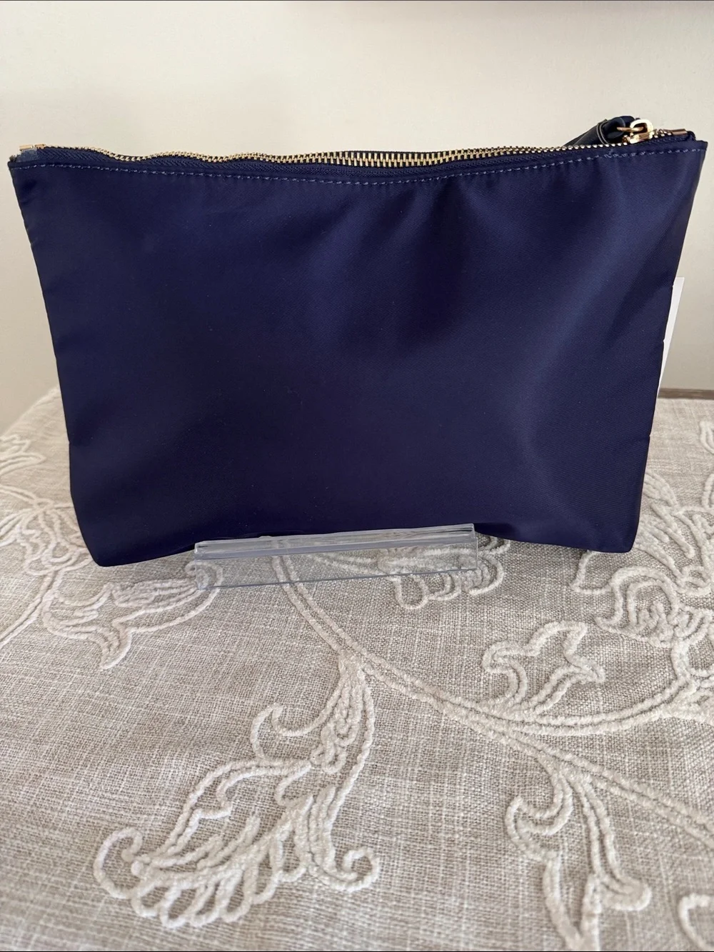Ah!dorned Navy with Rainbow Stripe Clutch with Tassel Pull
